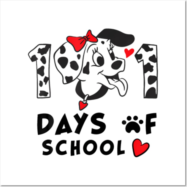 100 Days Of School Dalmatian Dog Boy Kid 100th Day Of School Wall Art by Cristian Torres